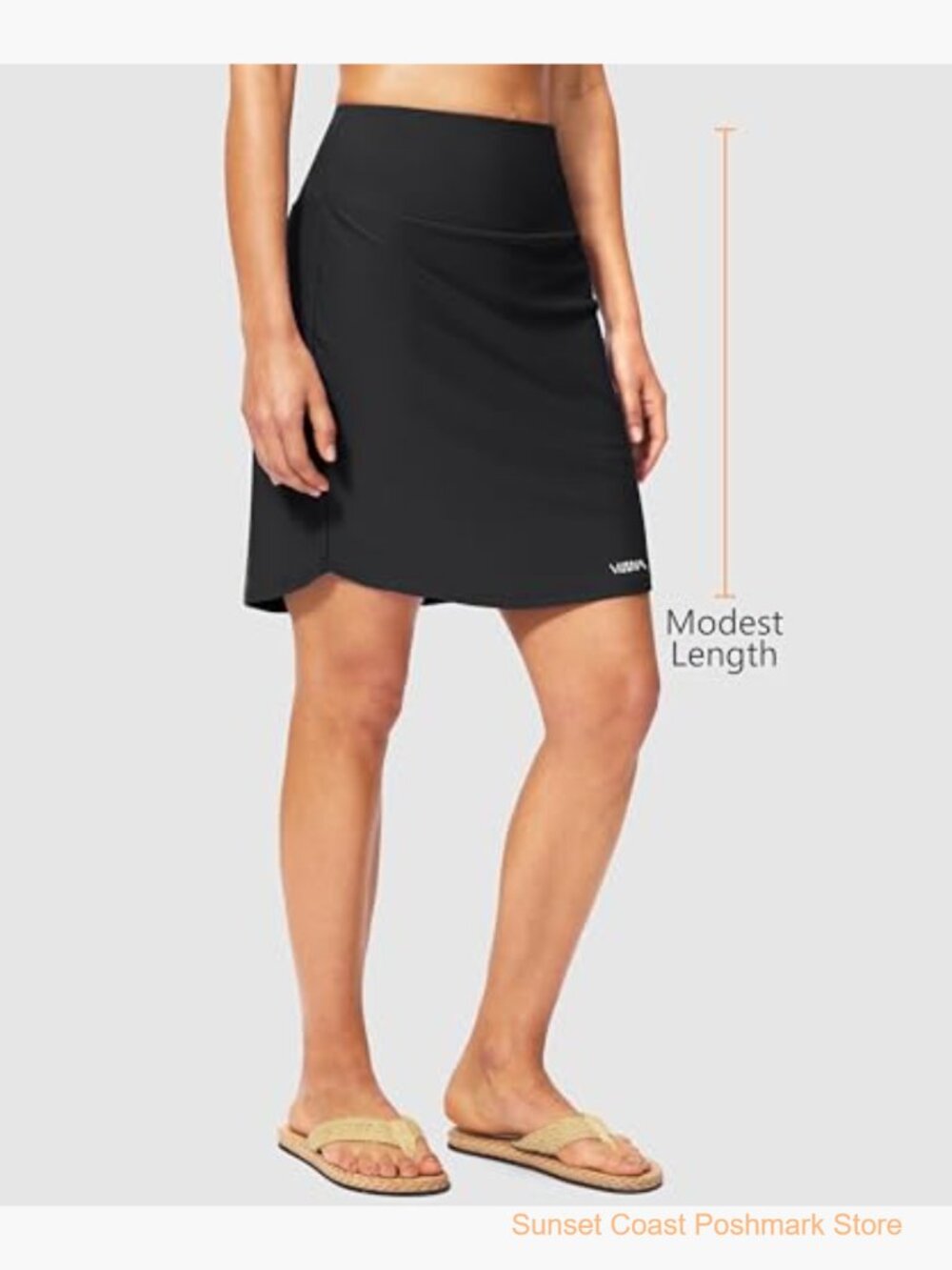 High Waisted Swim Skirt Tummy Control Modest Bathing Suit Bottoms - Picture 3 of 7